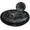 Novatto Black and Silver Painted Oval Glass Vessel Sink Set in Matte Black NSFC-0128031001MB - alternate 2